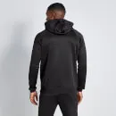 11 Degrees Half Zip Printed Panel Hoodie - Black