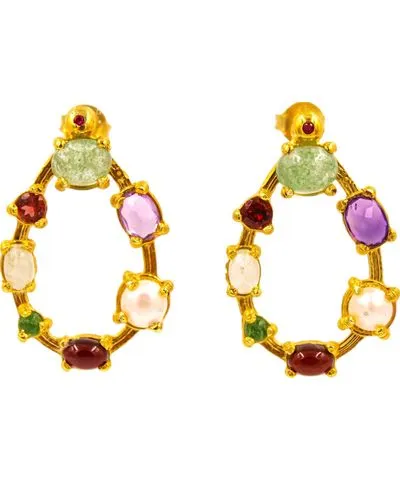 1610Istanbul Women's Gold Harem Earrings