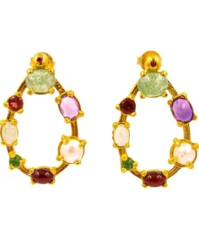 1610Istanbul Women's Gold Harem Earrings