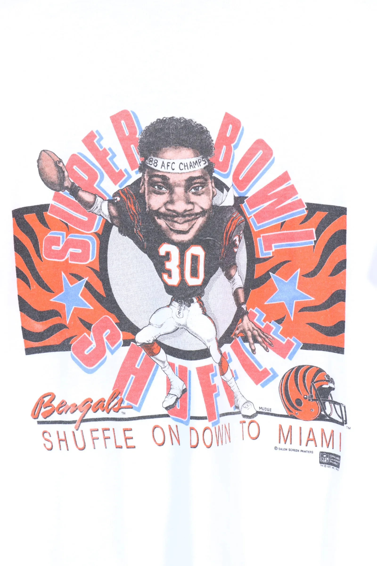 1988 VINTAGE BENGALS SUPER BOWL SHUFFLE T-SHIRT (