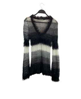 5351 POUR LES FEMMES/Sweater/OS/Stripe/Mohair/BLK/3470040002