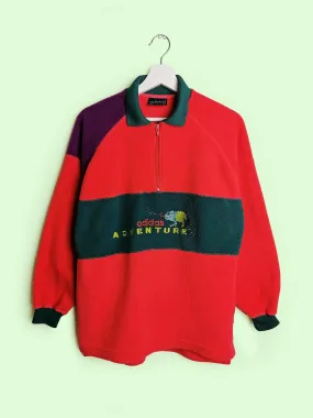 90's ADIDAS ADVENTURE Youth Size Fleece - size S-M / 14 yrs / 164 cm