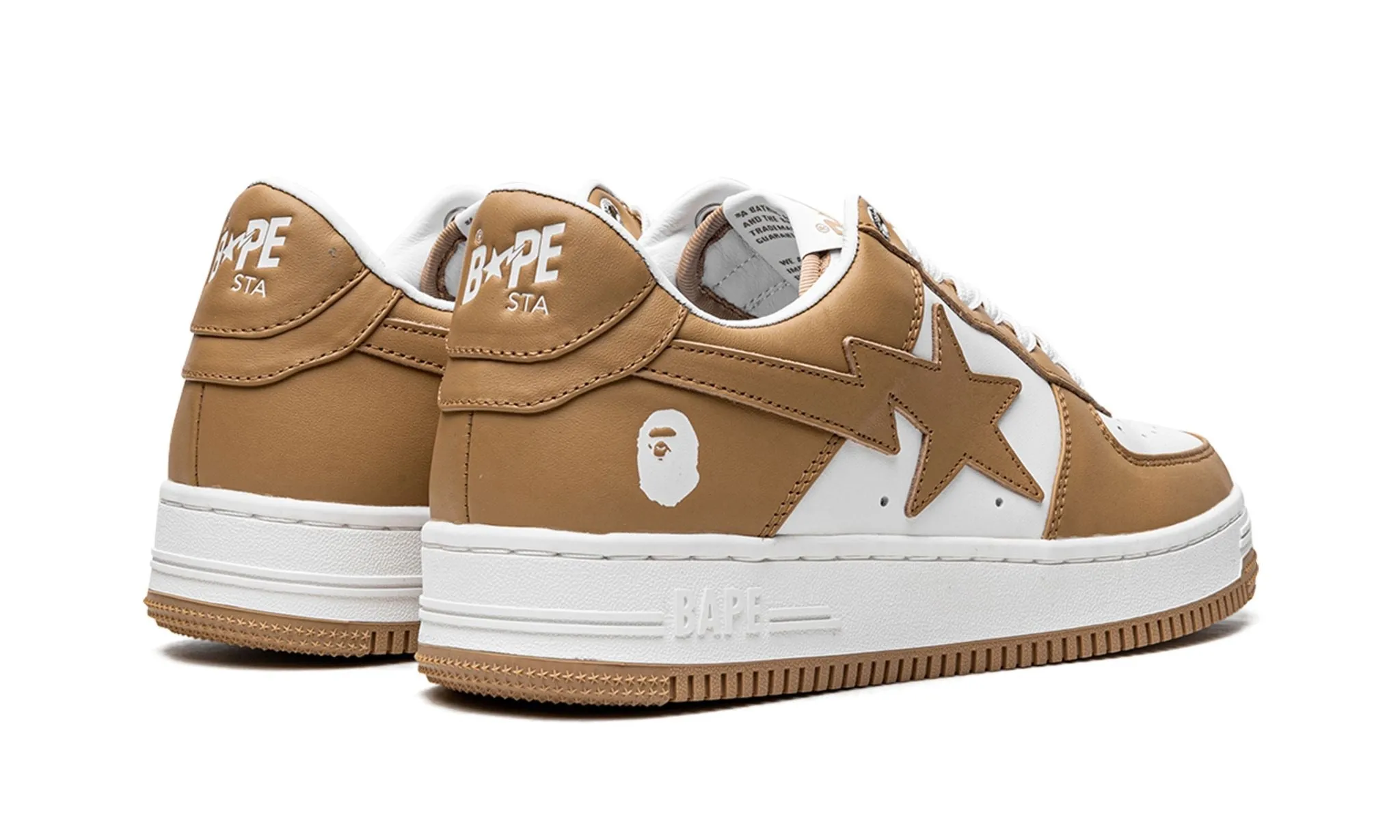 A BATHING APE BAPE STA WHITE BEIGE