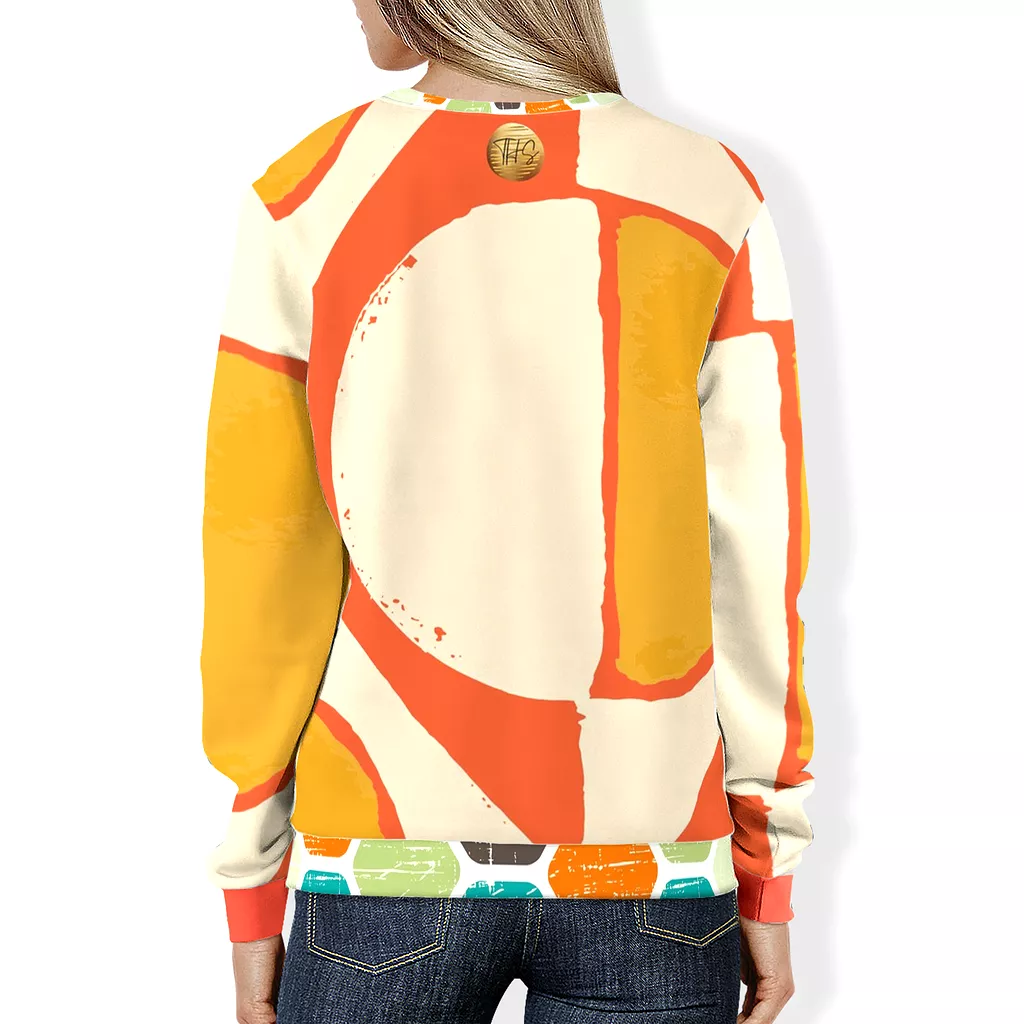 Abstract Orange Unisex Sweatshirt