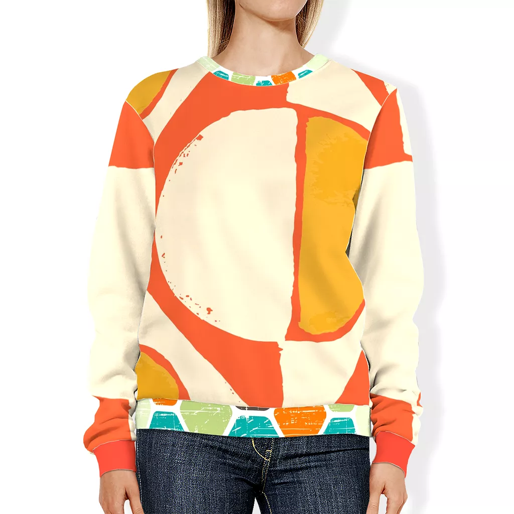 Abstract Orange Unisex Sweatshirt