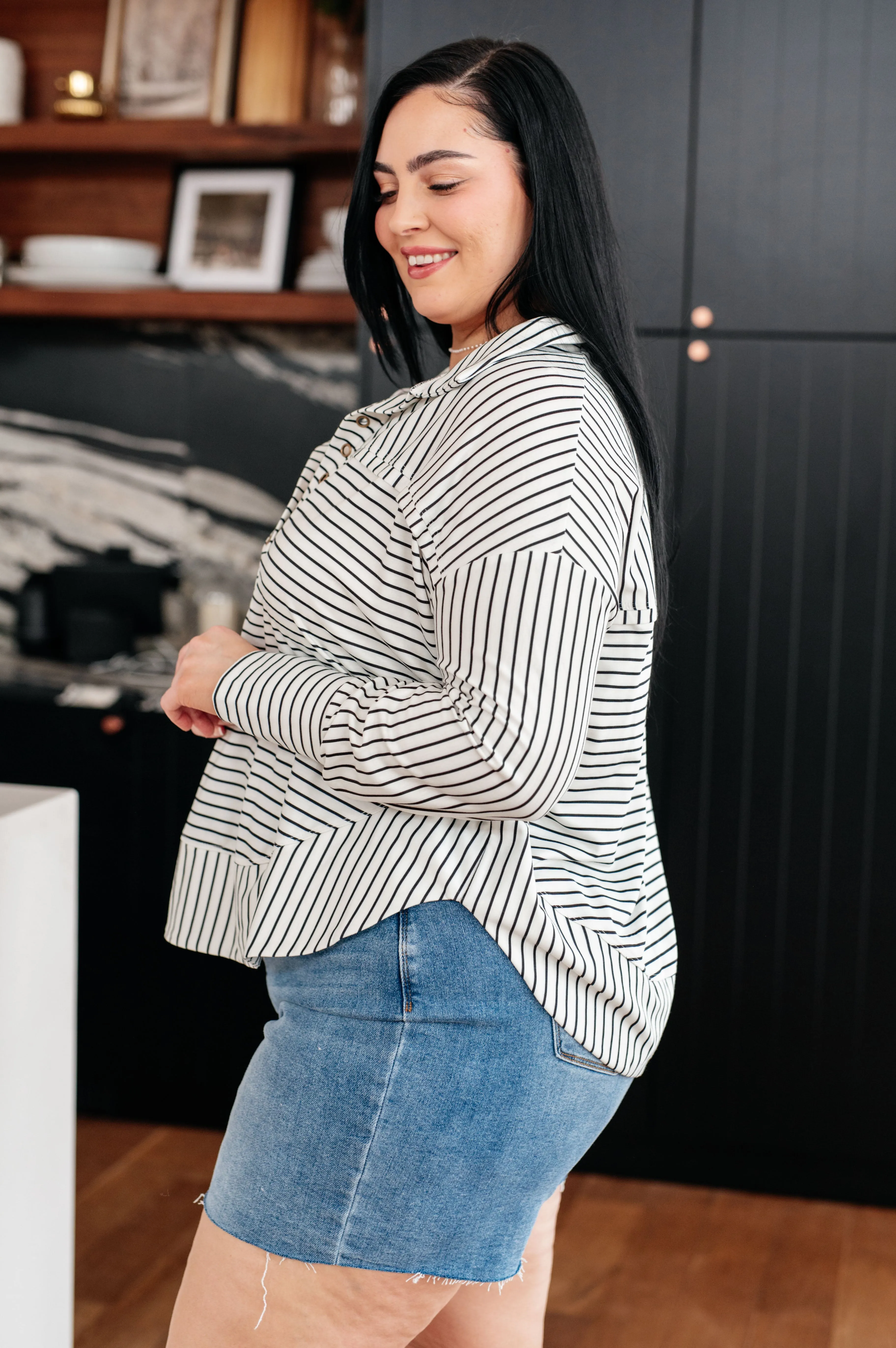 Aisha Striped  Pullover