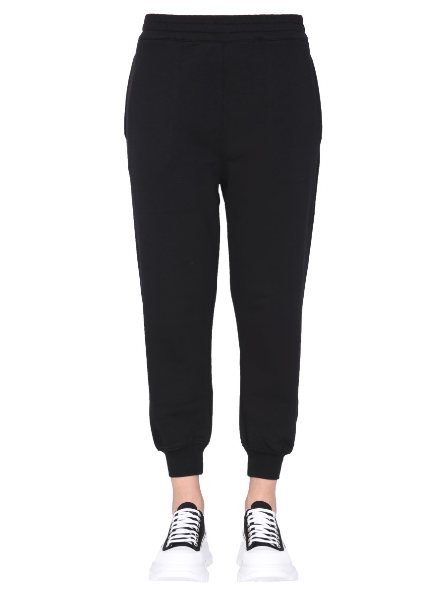 ALEXANDER McQUEEN    COTTON JOGGING PANTS WITH LOGO PRINT