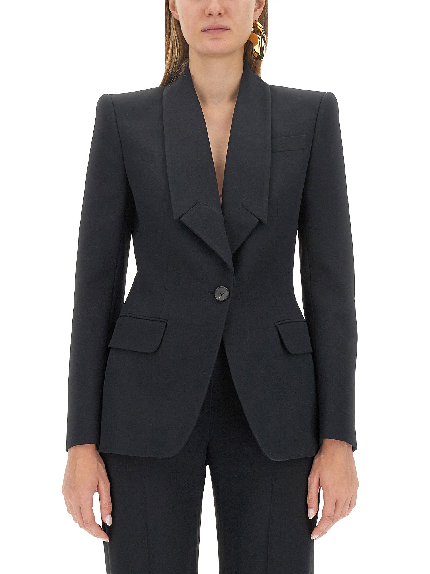 ALEXANDER McQUEEN    JACKET WITH REVERSED LAPELS