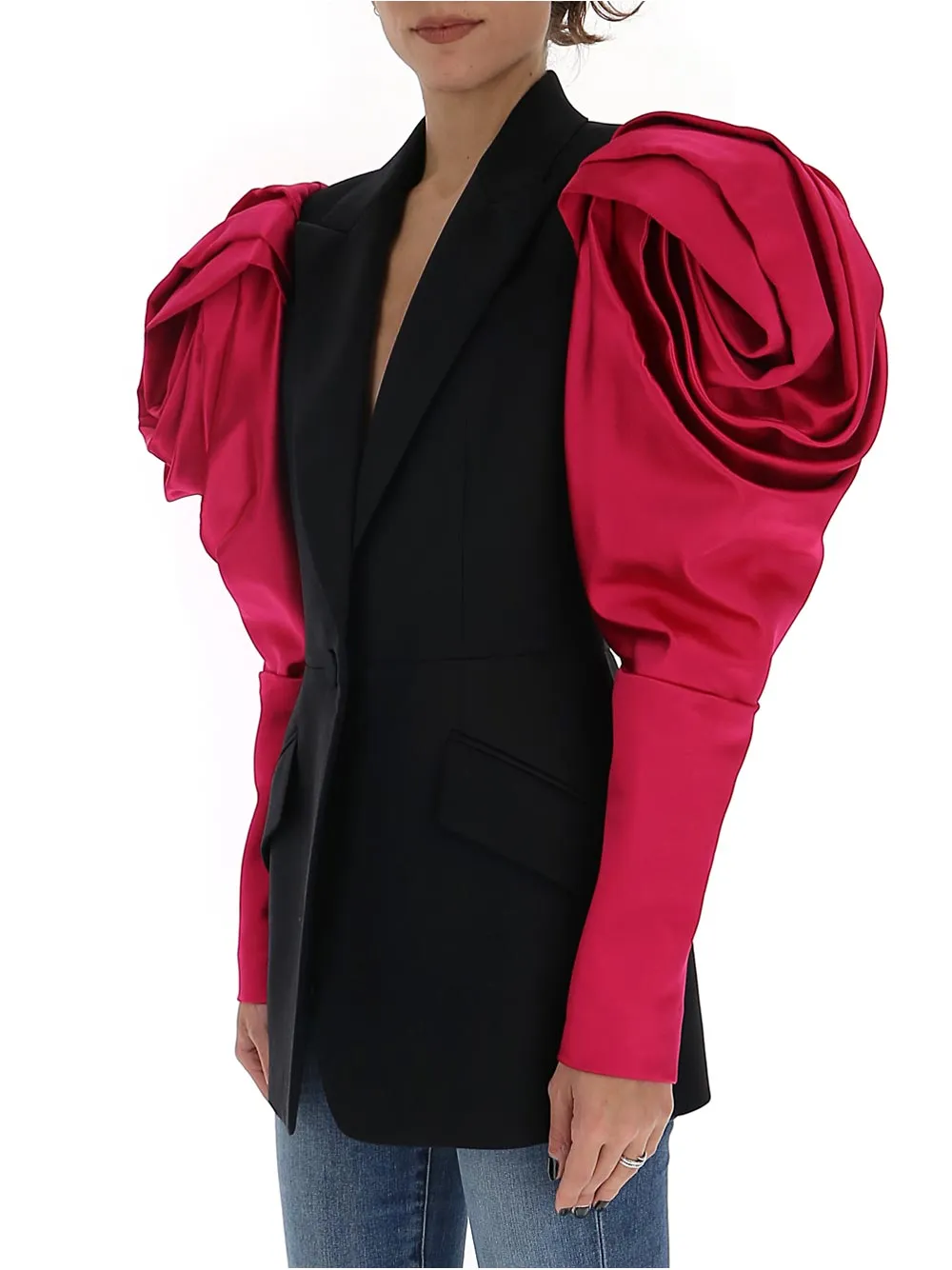 Alexander McQueen Rose Shaped Shoulder Jacket