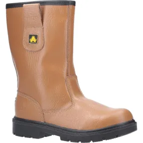 Amblers Safety FS124 Water Resistant Pull on Safety Rigger Boot Tan