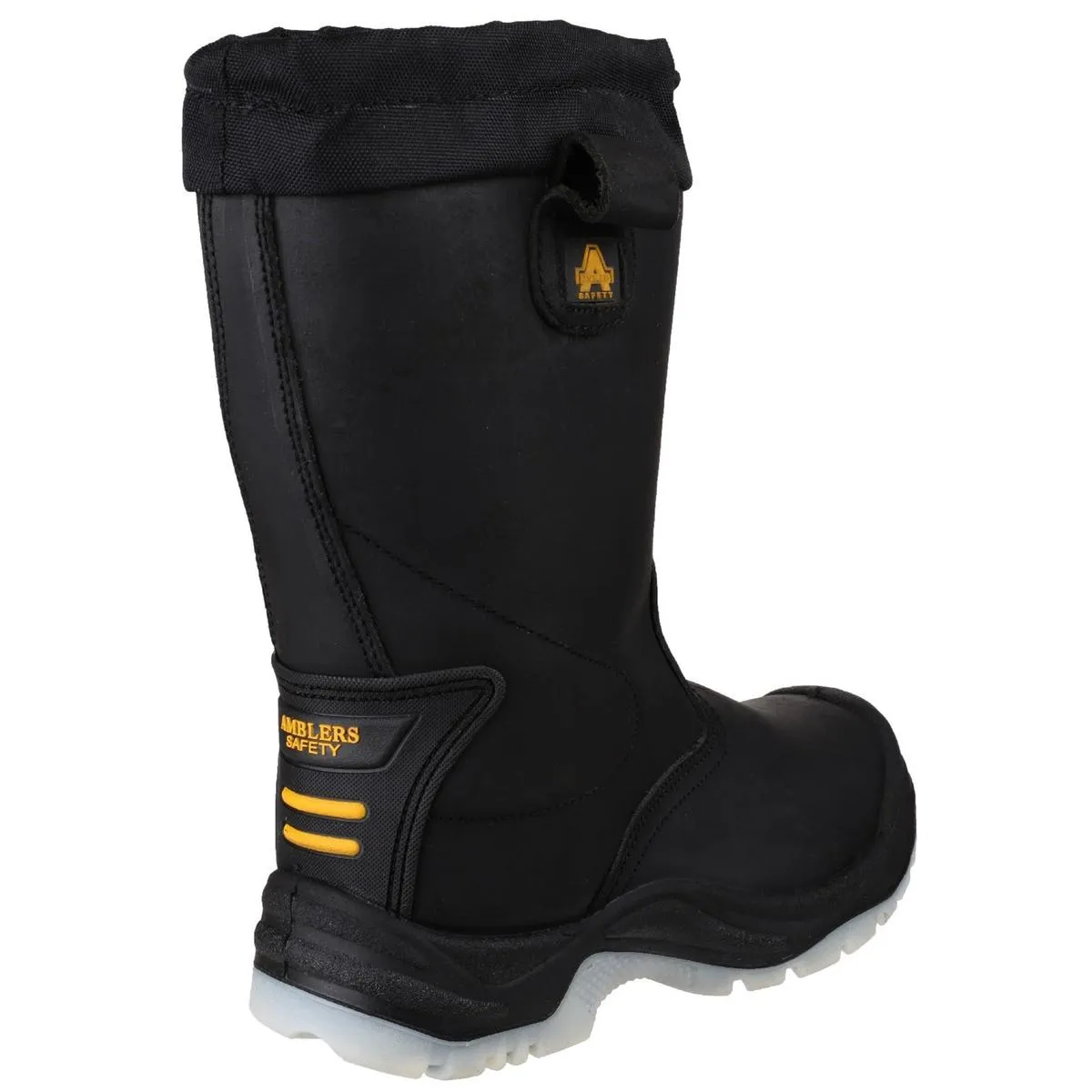 Amblers Safety FS209 Water Resistant Pull On Safety Rigger Boot Black