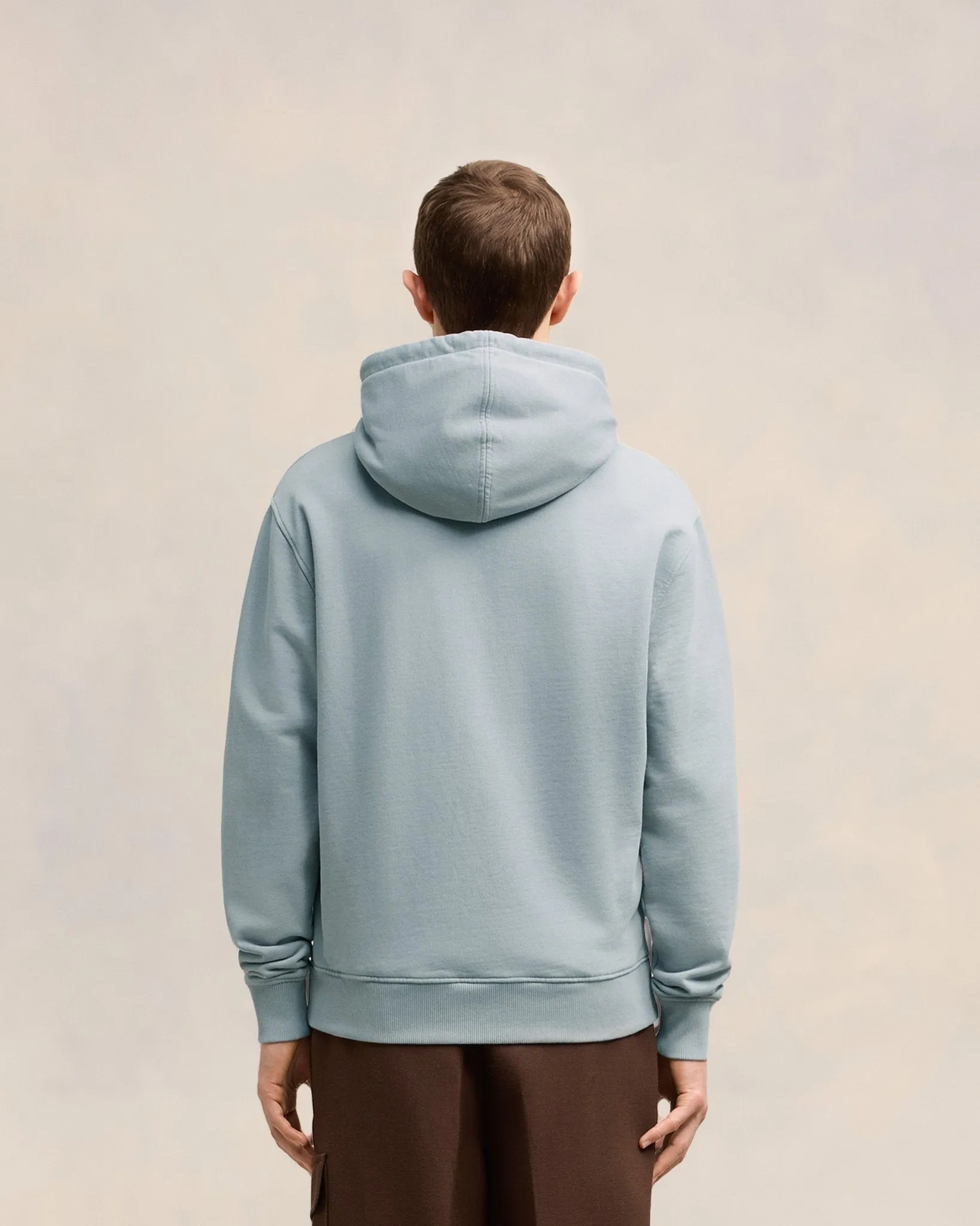 Ami Paris - Hoodie Bleu Argile Ami de Coeur