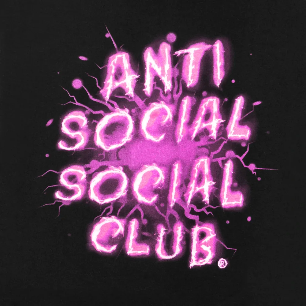 Anti Social Social Club Pink Splash Black Hoodie