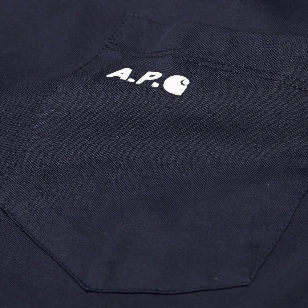 A.P.C. x Carhartt Pocket TeeMarine