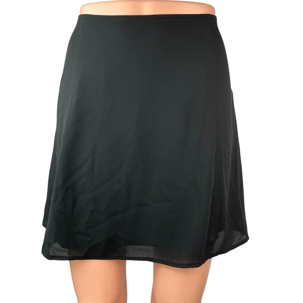 Aritzia Sunday Best Black Zipper High Waist Straight A-line Mini Skirt Size S