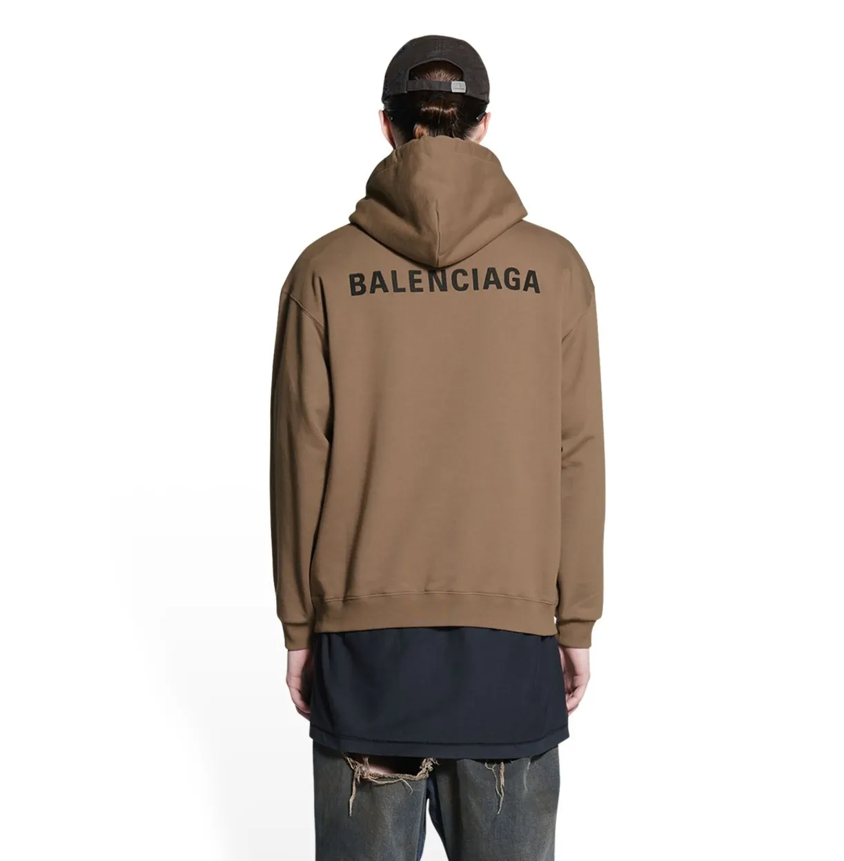 BALENCIAGA  |Men's logo hoodie medium fit  in green