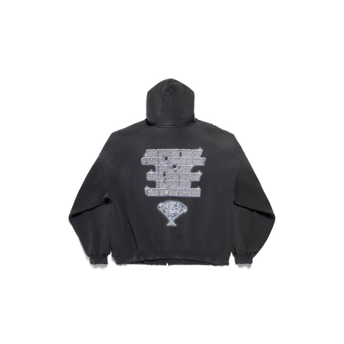 BALENCIAGA  |Men's Snbn Hoodie Large Fit in Black