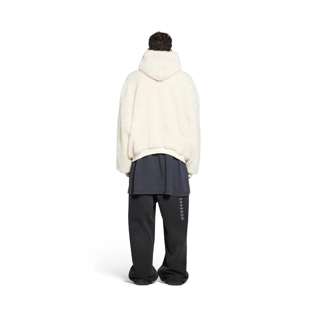 BALENCIAGA  |Outerwear Zip-up Hoodie in Light Beige