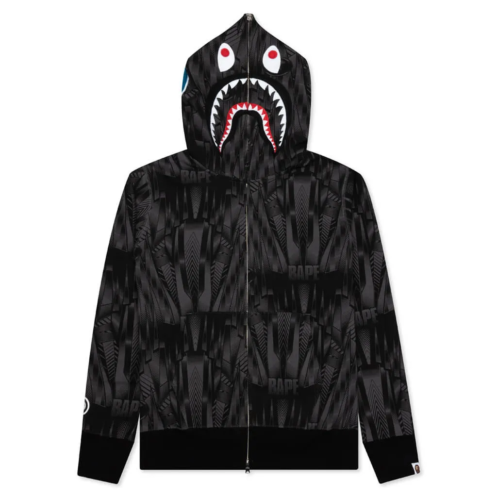 Bape Speed Racer Shark Full Zip Hoodie - Black