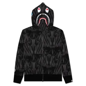 Bape Speed Racer Shark Full Zip Hoodie - Black