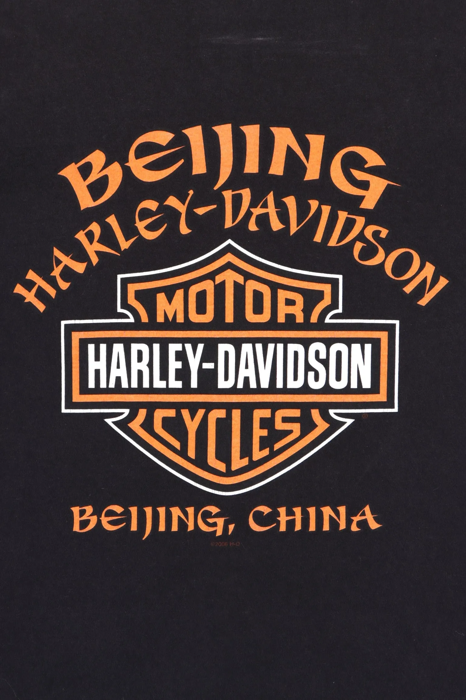 Beijing HARLEY DAVIDSON Wild Joker Card Front Back Tee USA Made (XL)