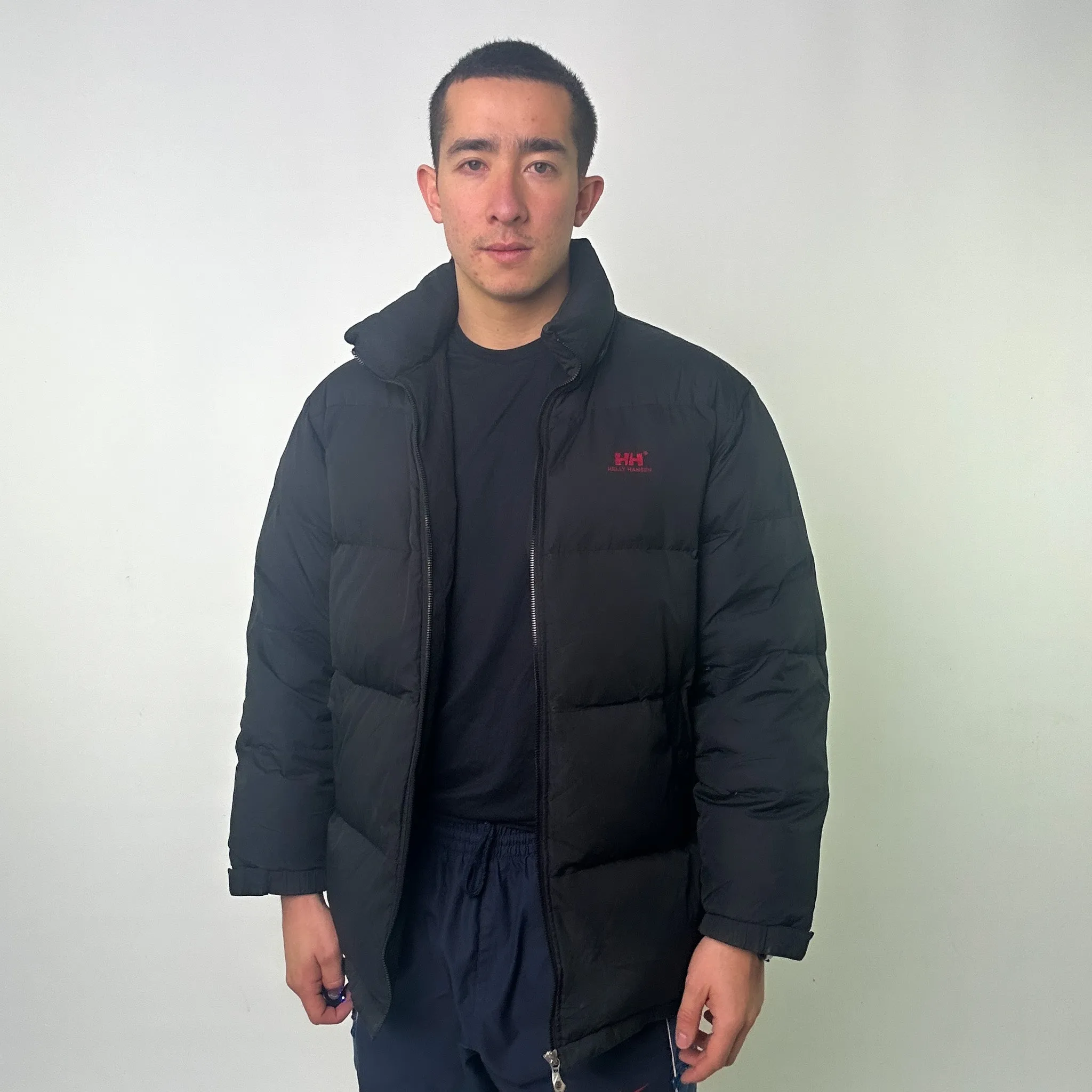 Black 90s Helly Hansen Puffer Jacket Coat (L)