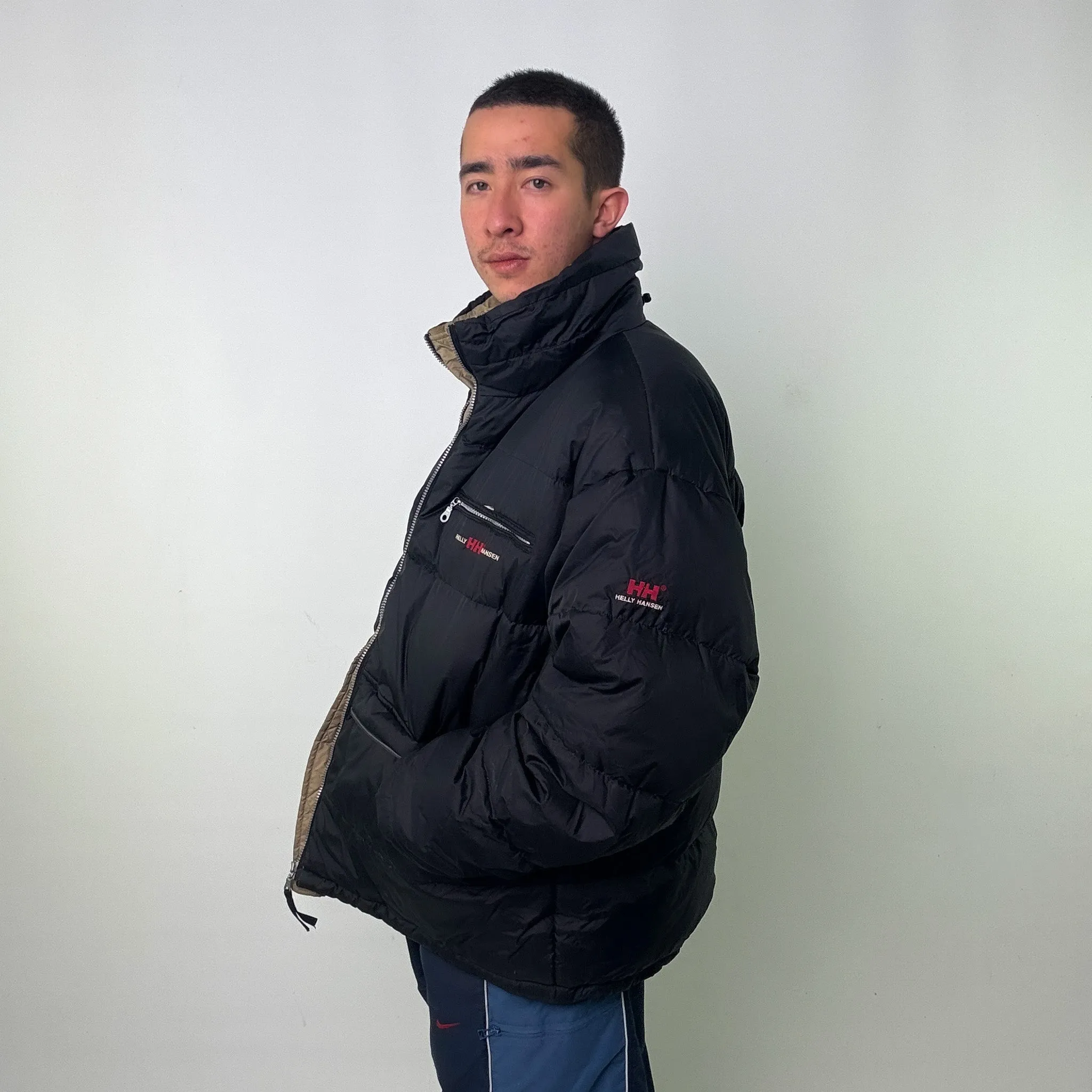 Black 90s Helly Hansen Puffer Jacket Coat (XL)