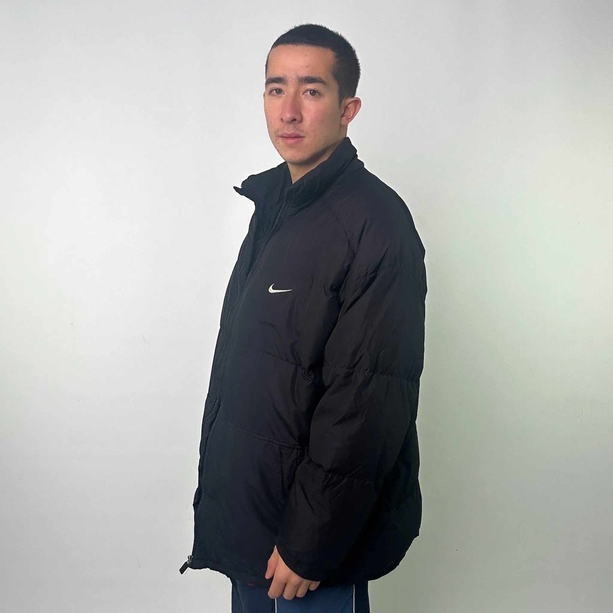 Black 90s NIKE Puffer Jacket Coat (XL)