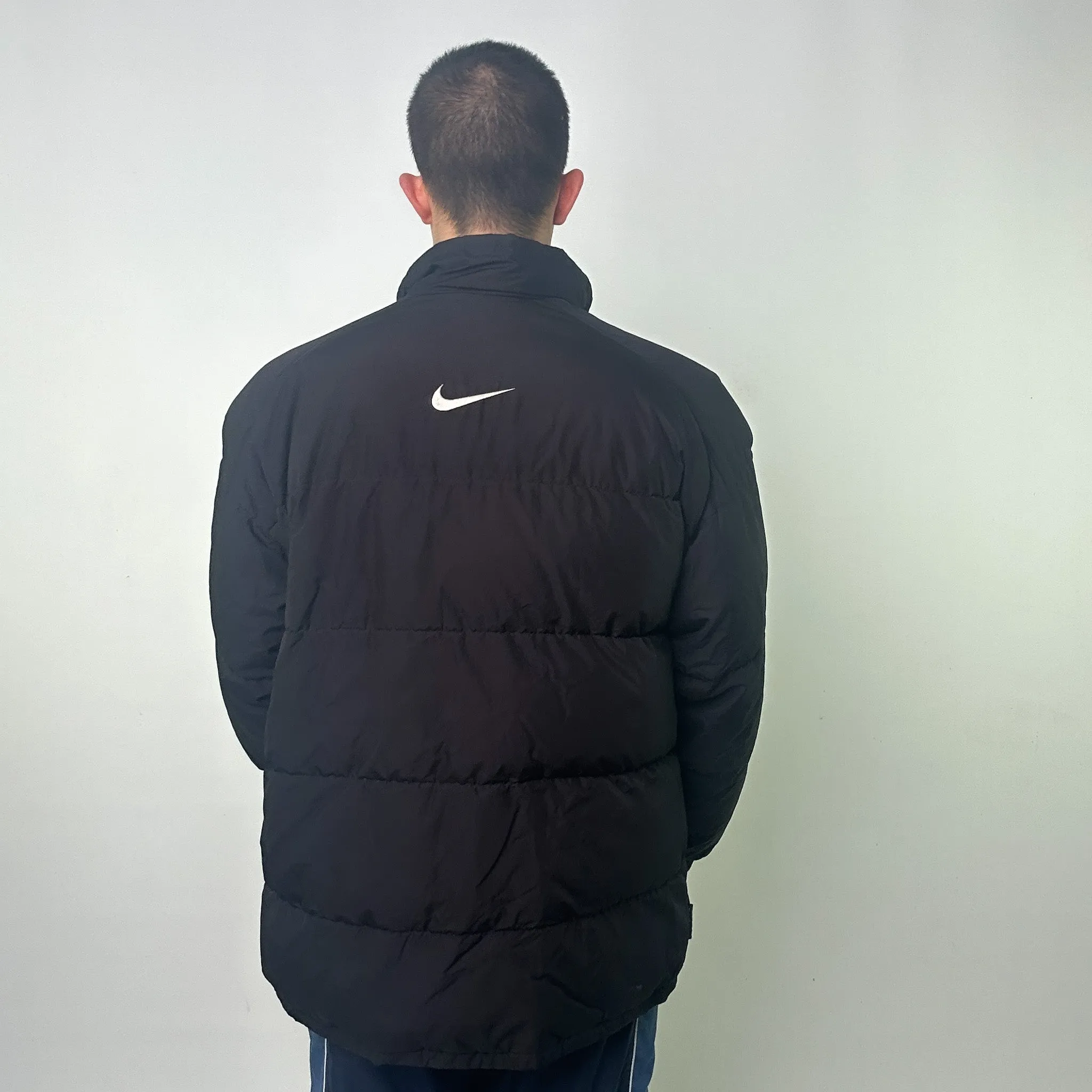 Black 90s NIKE Puffer Jacket Coat (XL)