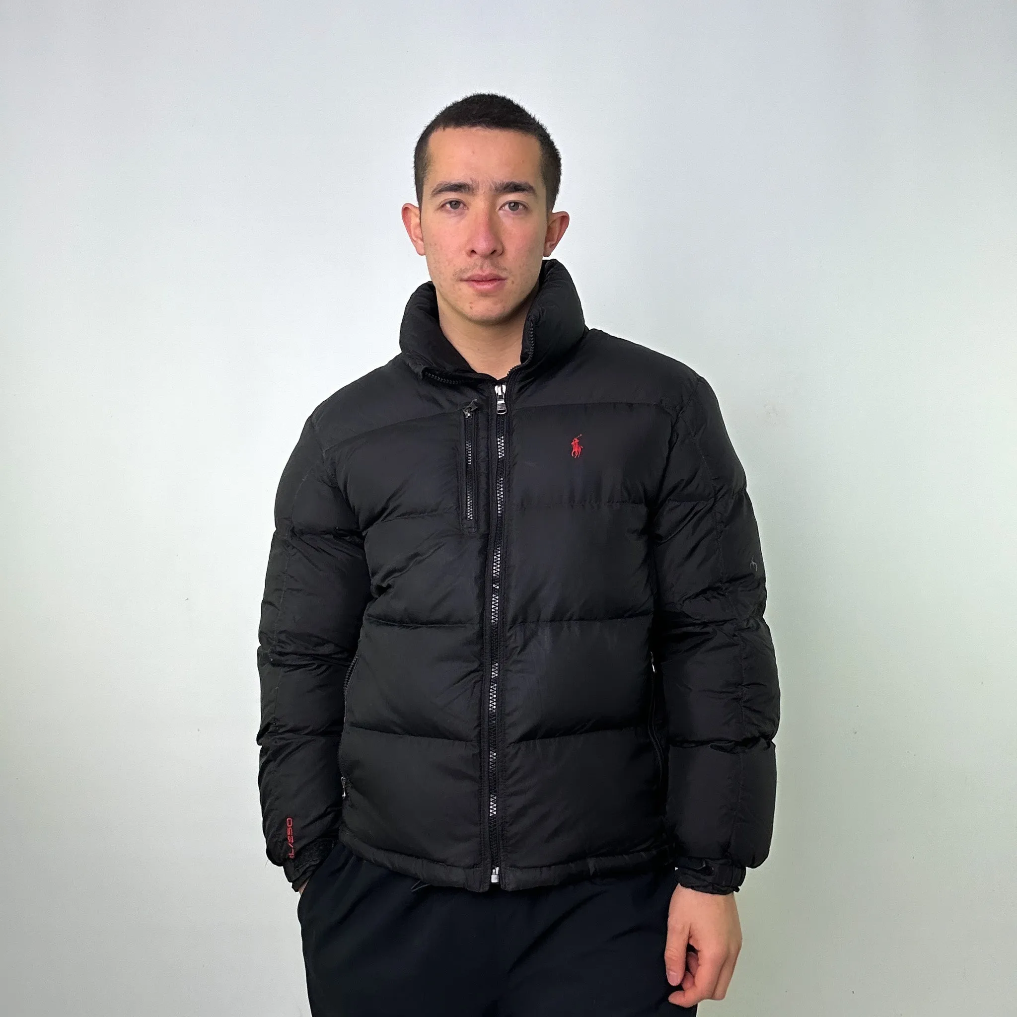 Black 90s Polo Ralph Lauren RL/250 Puffer Jacket Coat (L)