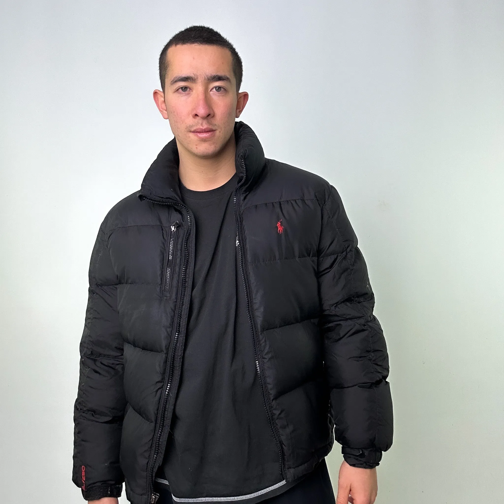 Black 90s Polo Ralph Lauren RL/250 Puffer Jacket Coat (L)