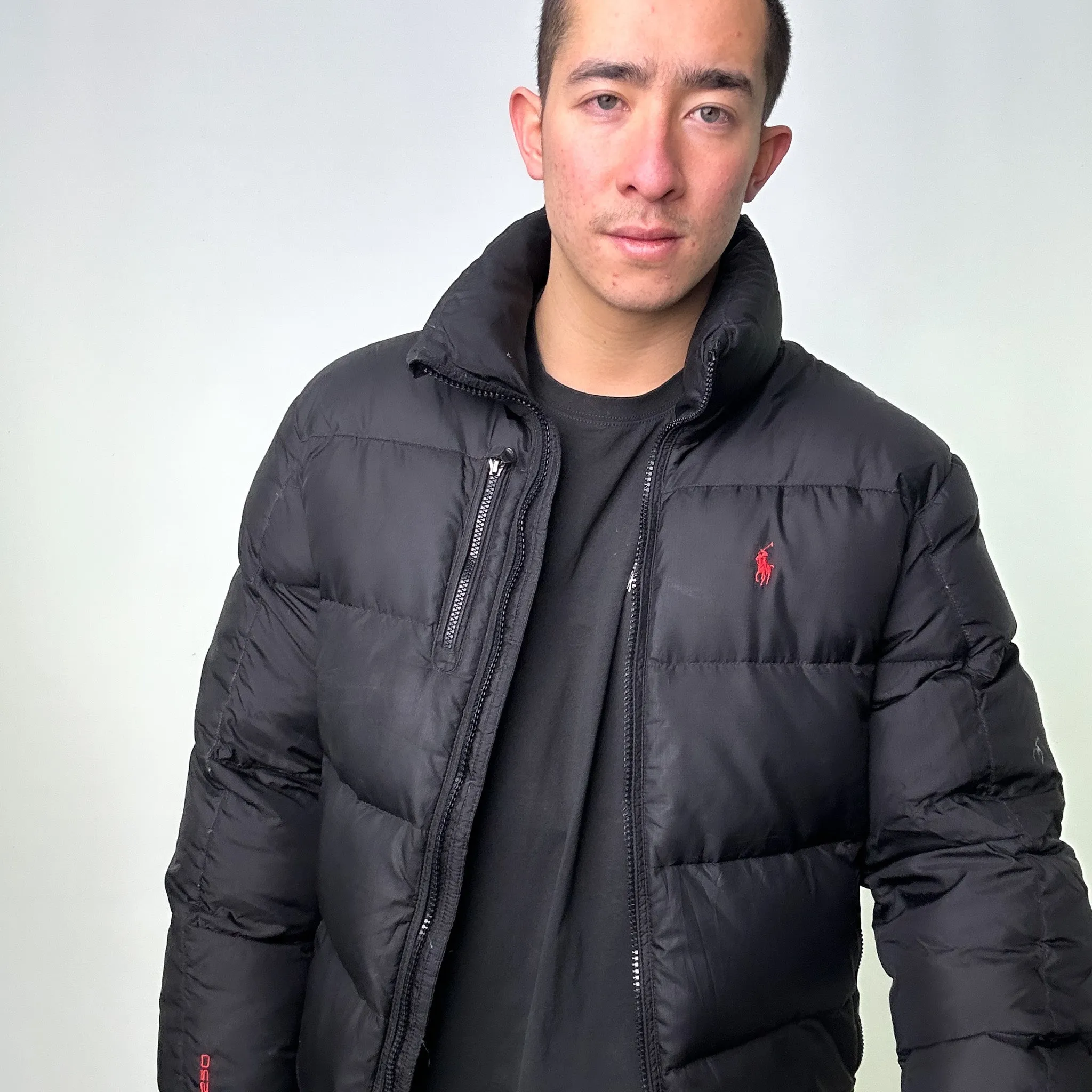 Black 90s Polo Ralph Lauren RL/250 Puffer Jacket Coat (L)