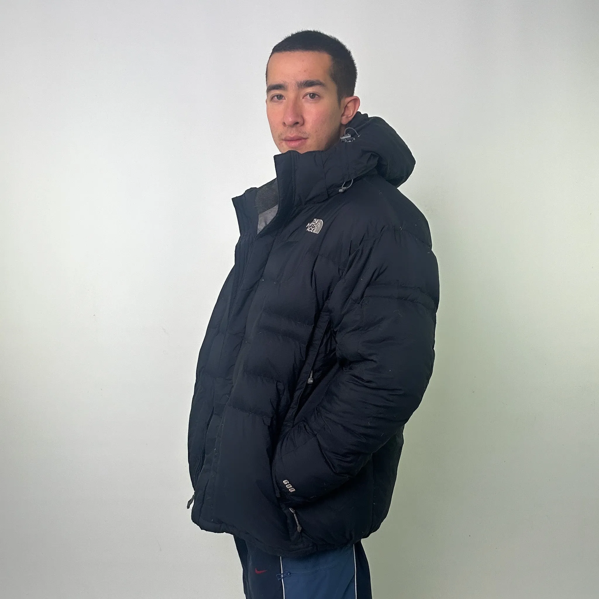 Black 90s The North Face 600 Series Puffer Jacket Coat (XL)