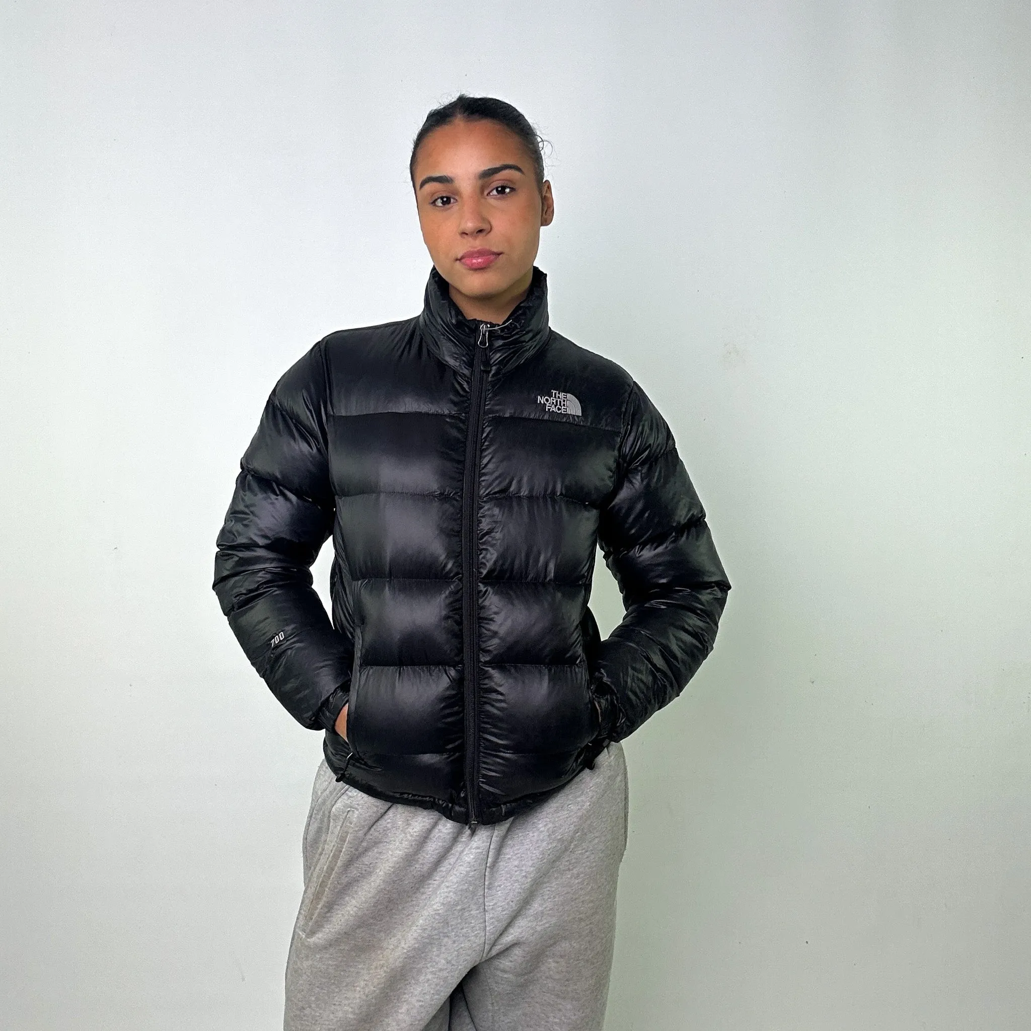 Black 90s The North Face 700 Series Puffer Jacket Coat (L)