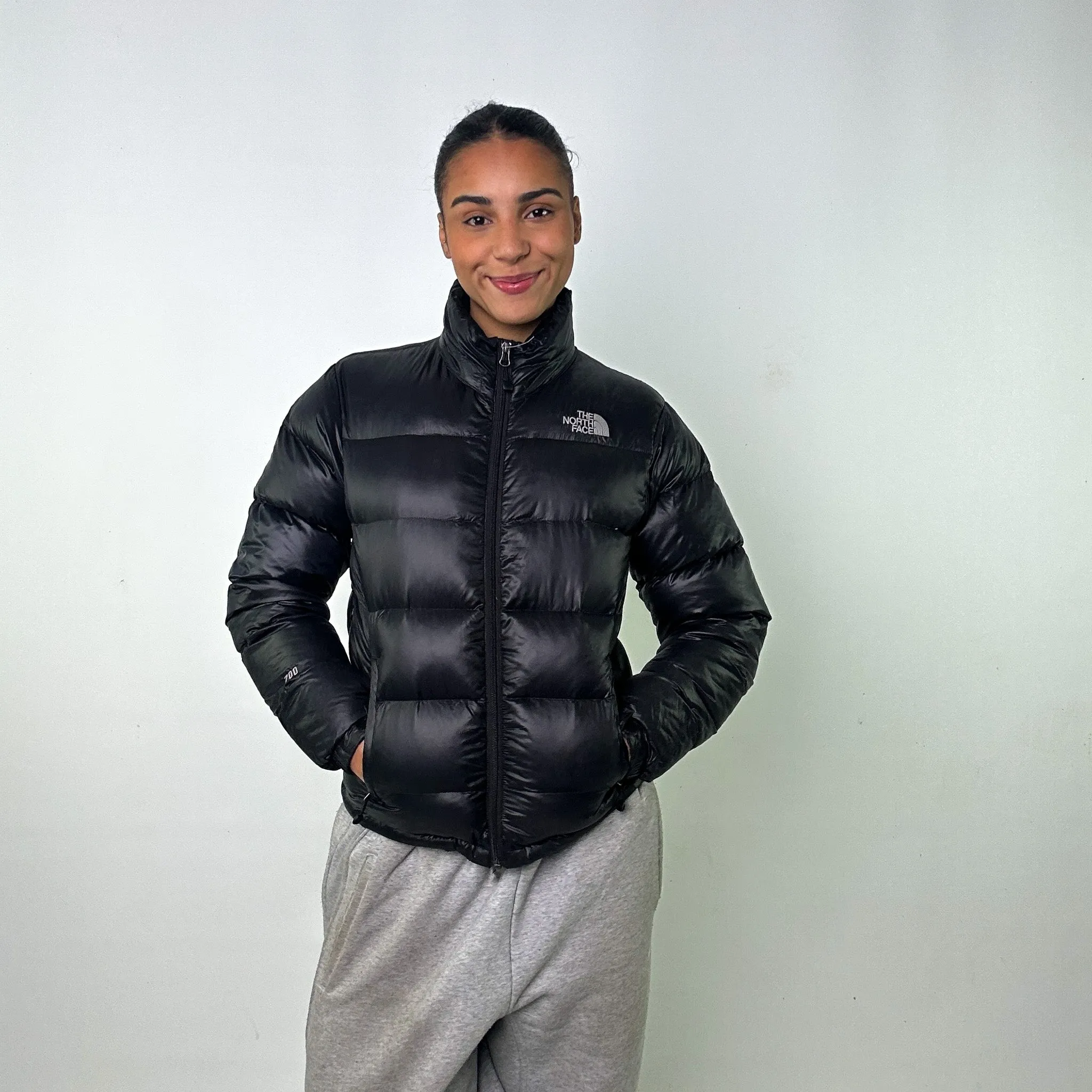 Black 90s The North Face 700 Series Puffer Jacket Coat (L)