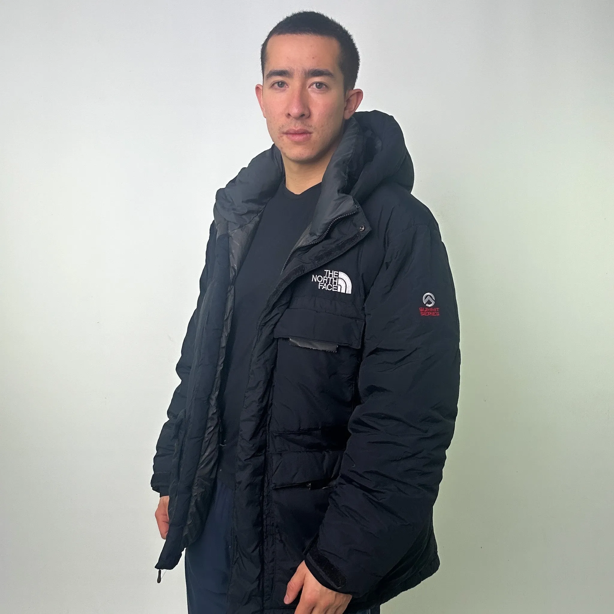 Black 90s The North Face 700 Summit Series Himalayan Puffer Jacket Coat (XL)