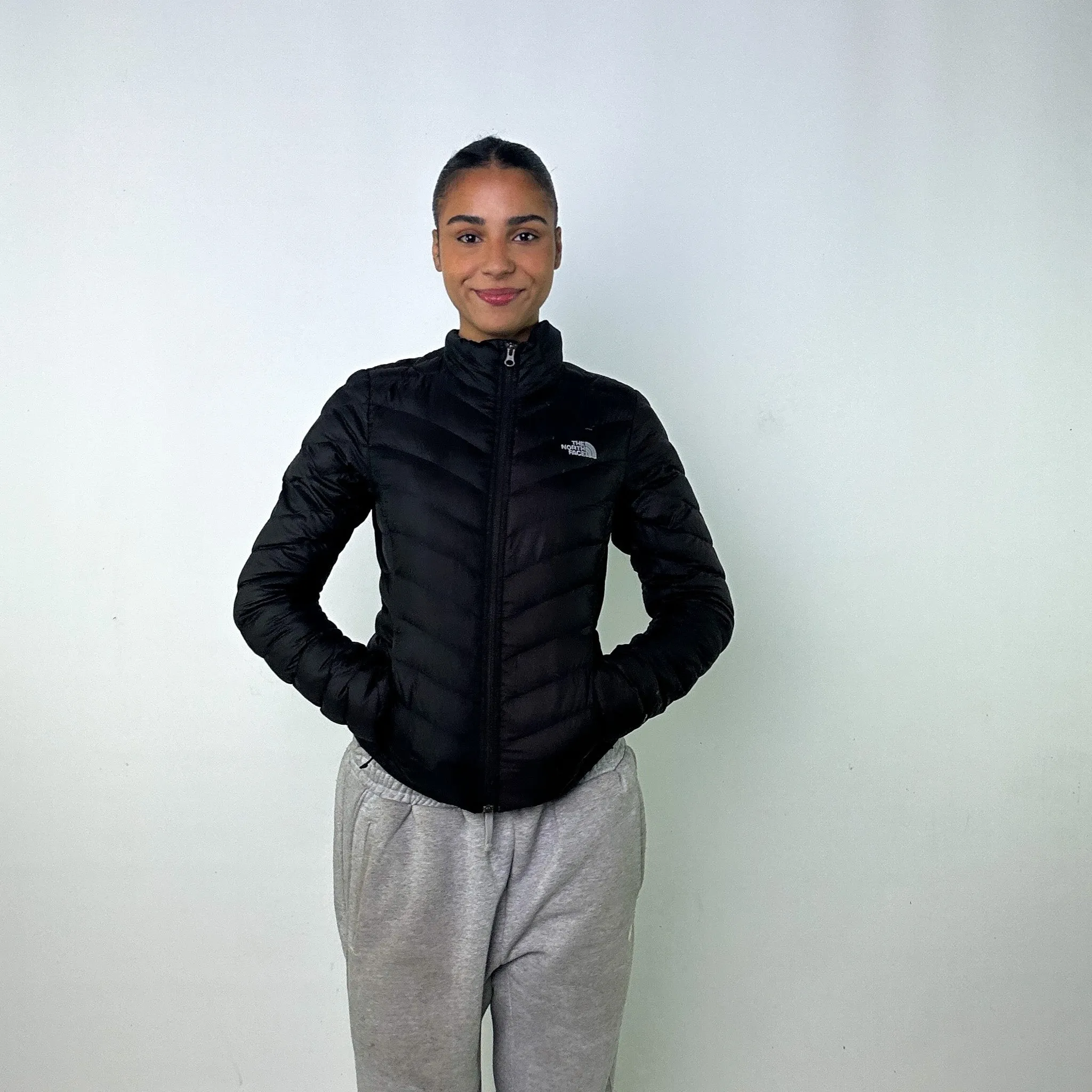 Black 90s The North Face Lightweight Puffer Jacket Coat (S)