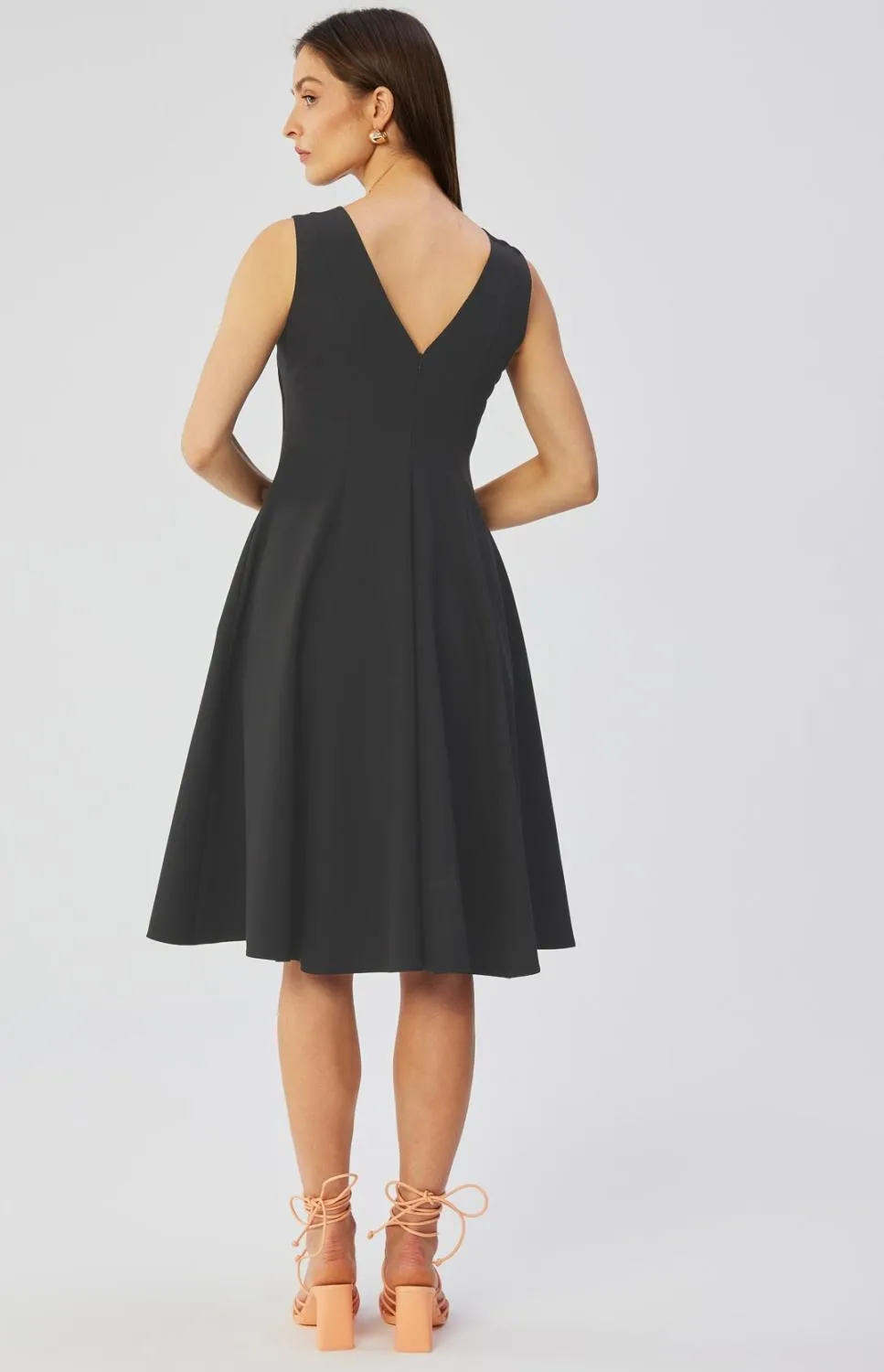 Black fit and flare dress