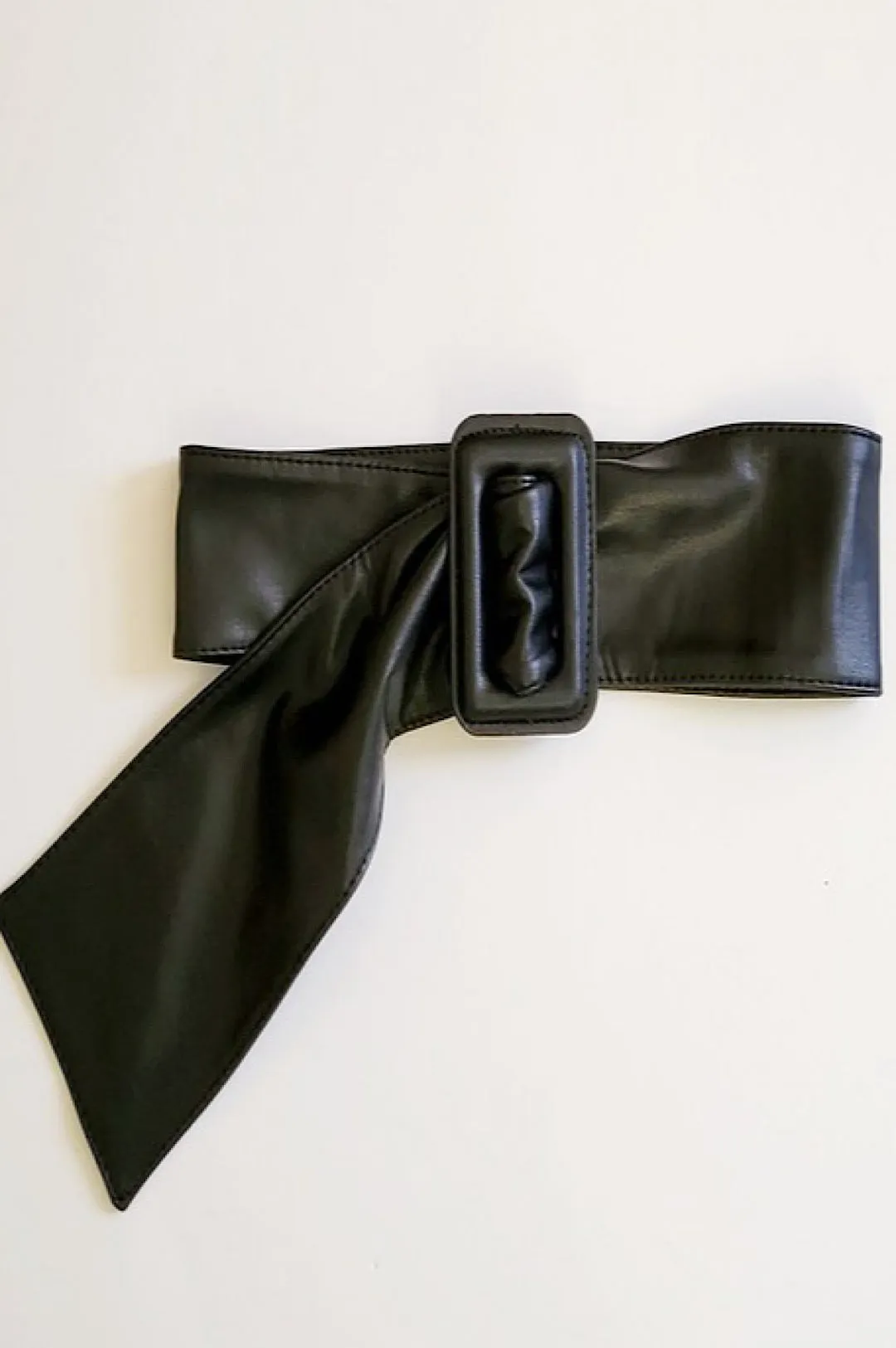 Black Wide Vegan Belt