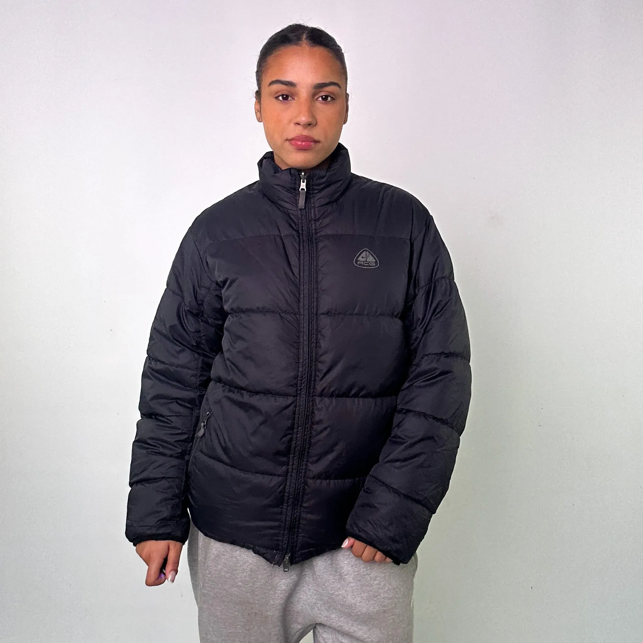 Black y2ks NIKE ACG Reversible Puffer Jacket Coat (L)