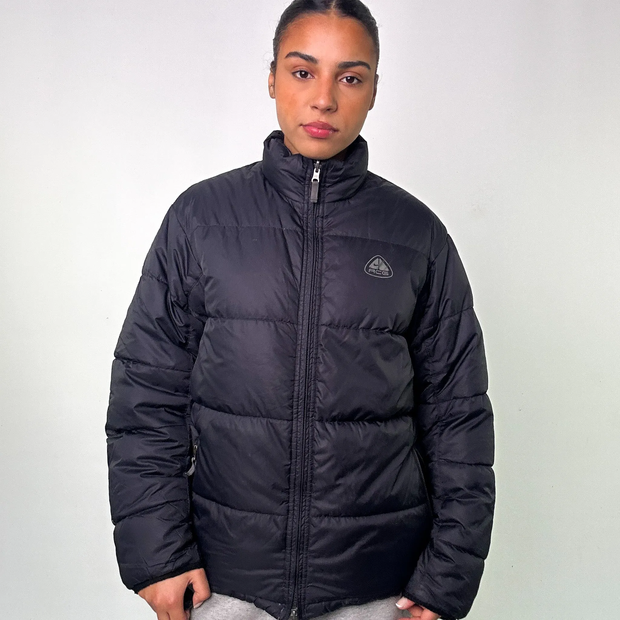 Black y2ks NIKE ACG Reversible Puffer Jacket Coat (L)