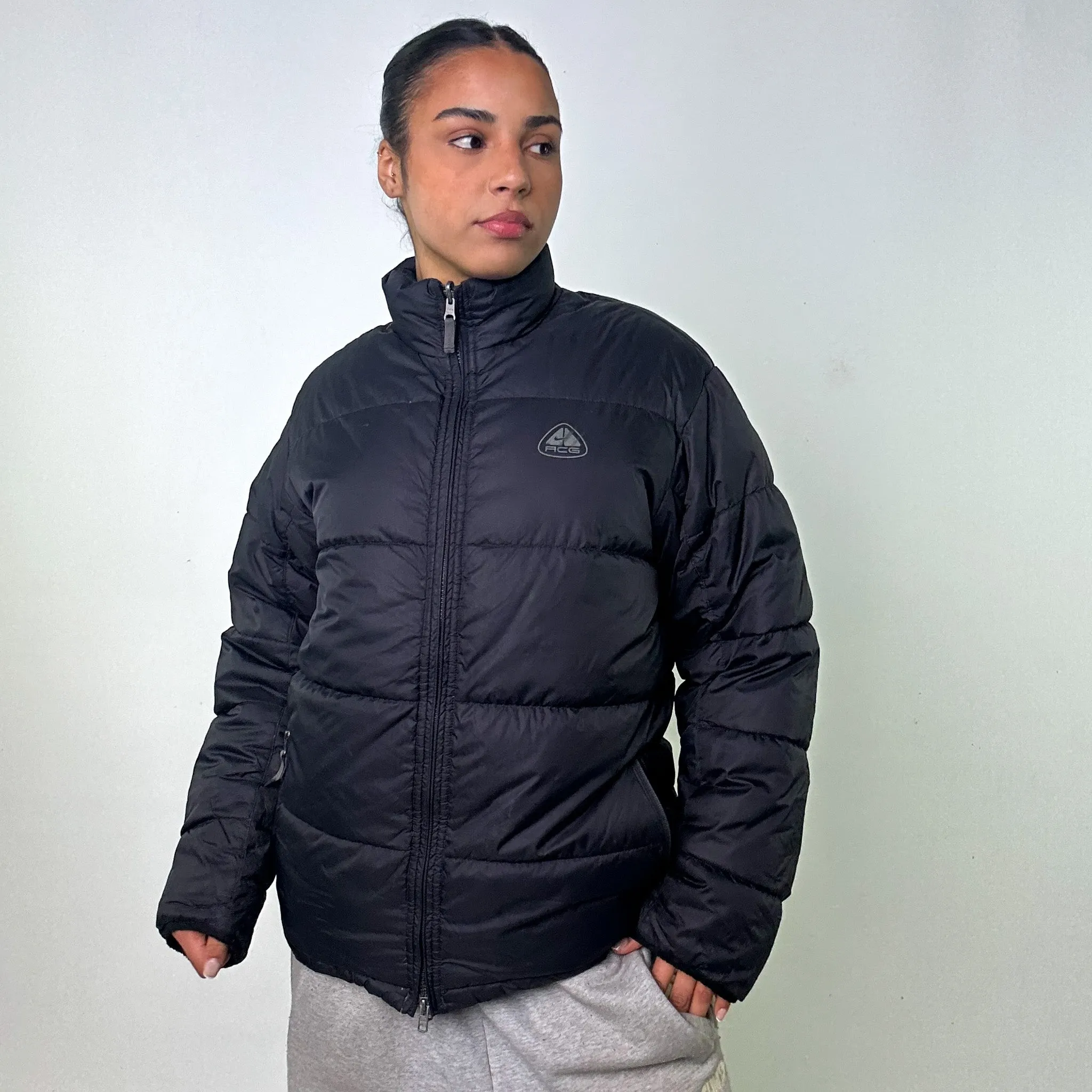 Black y2ks NIKE ACG Reversible Puffer Jacket Coat (L)