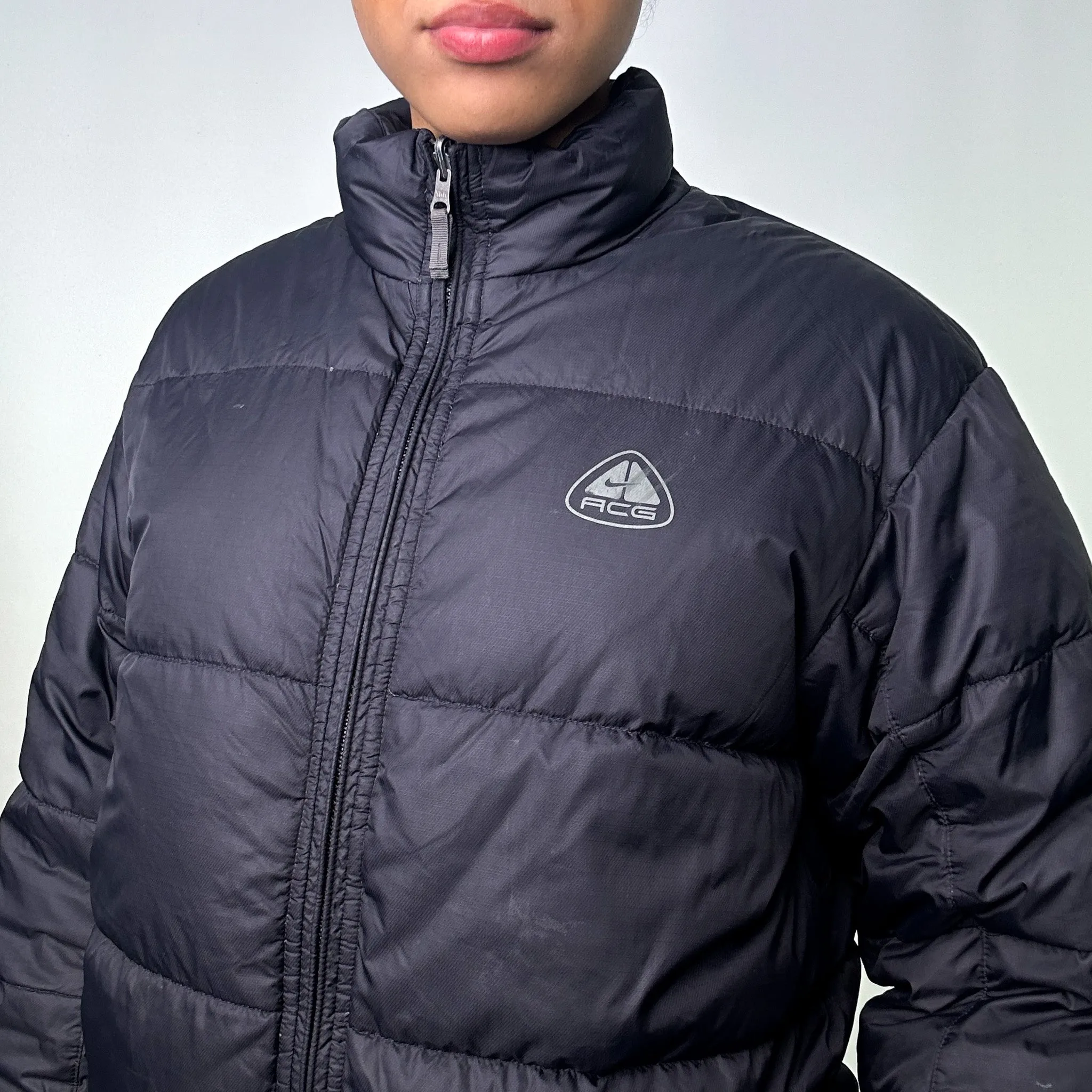 Black y2ks NIKE ACG Reversible Puffer Jacket Coat (L)