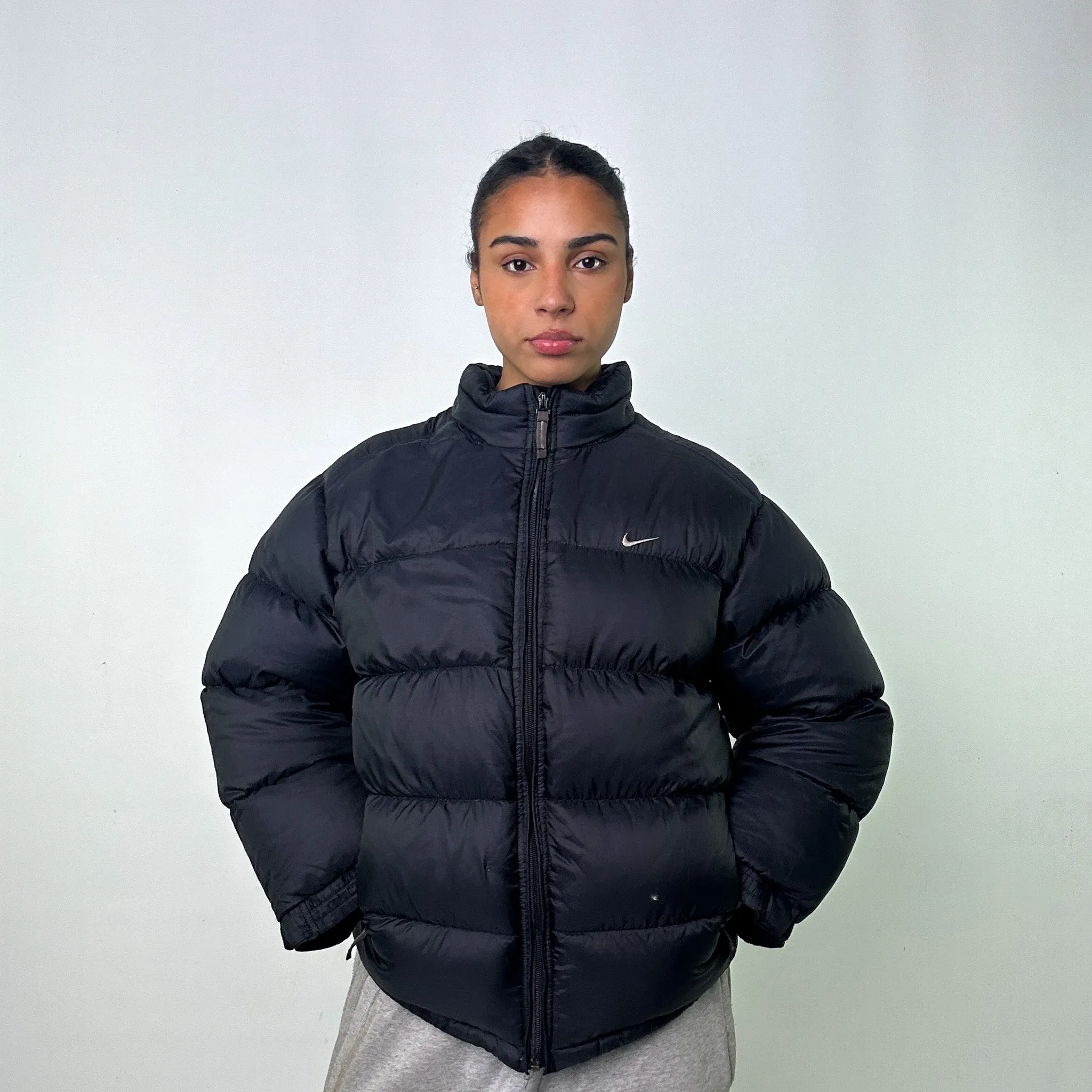 Black y2ks NIKE Puffer Jacket Coat (L)