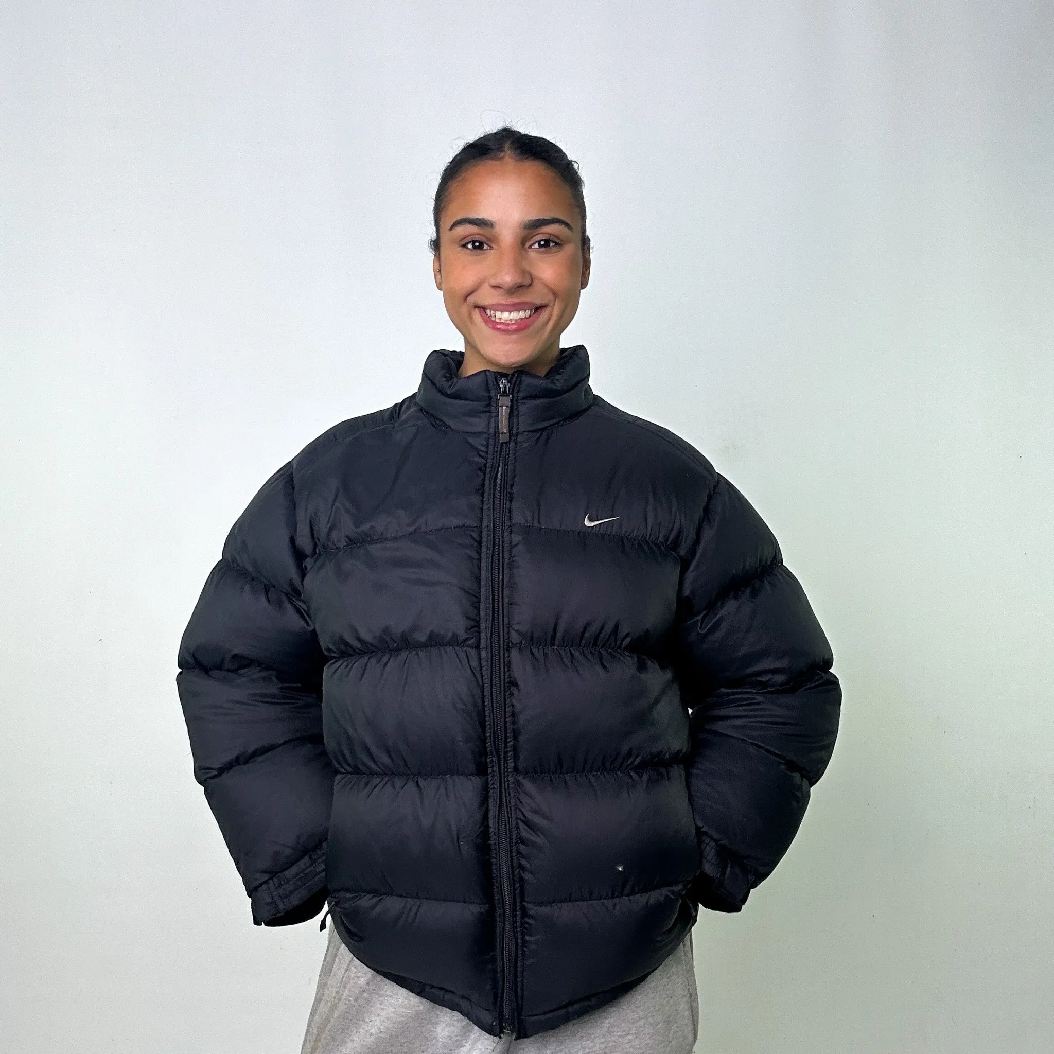 Black y2ks NIKE Puffer Jacket Coat (L)