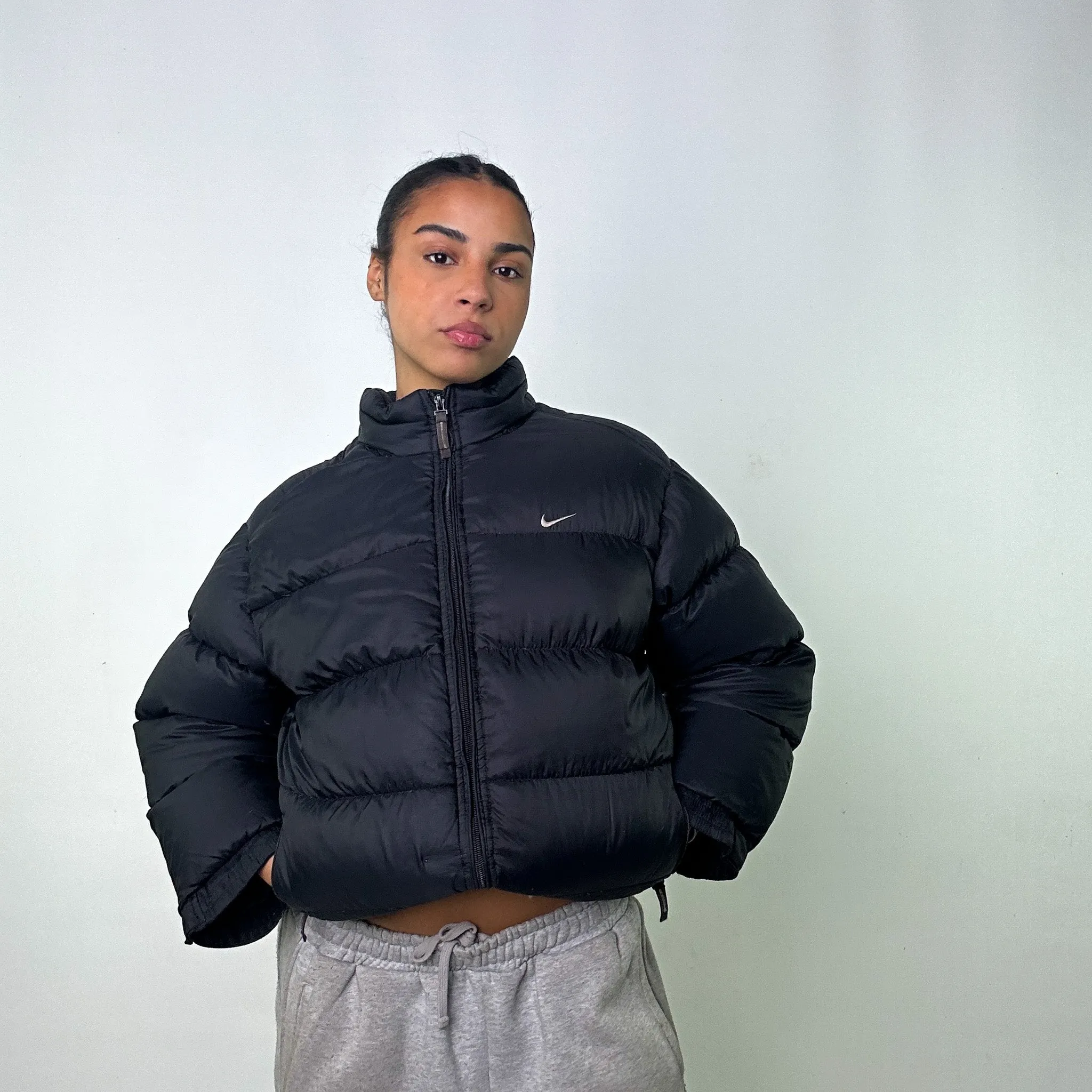 Black y2ks NIKE Puffer Jacket Coat (L)