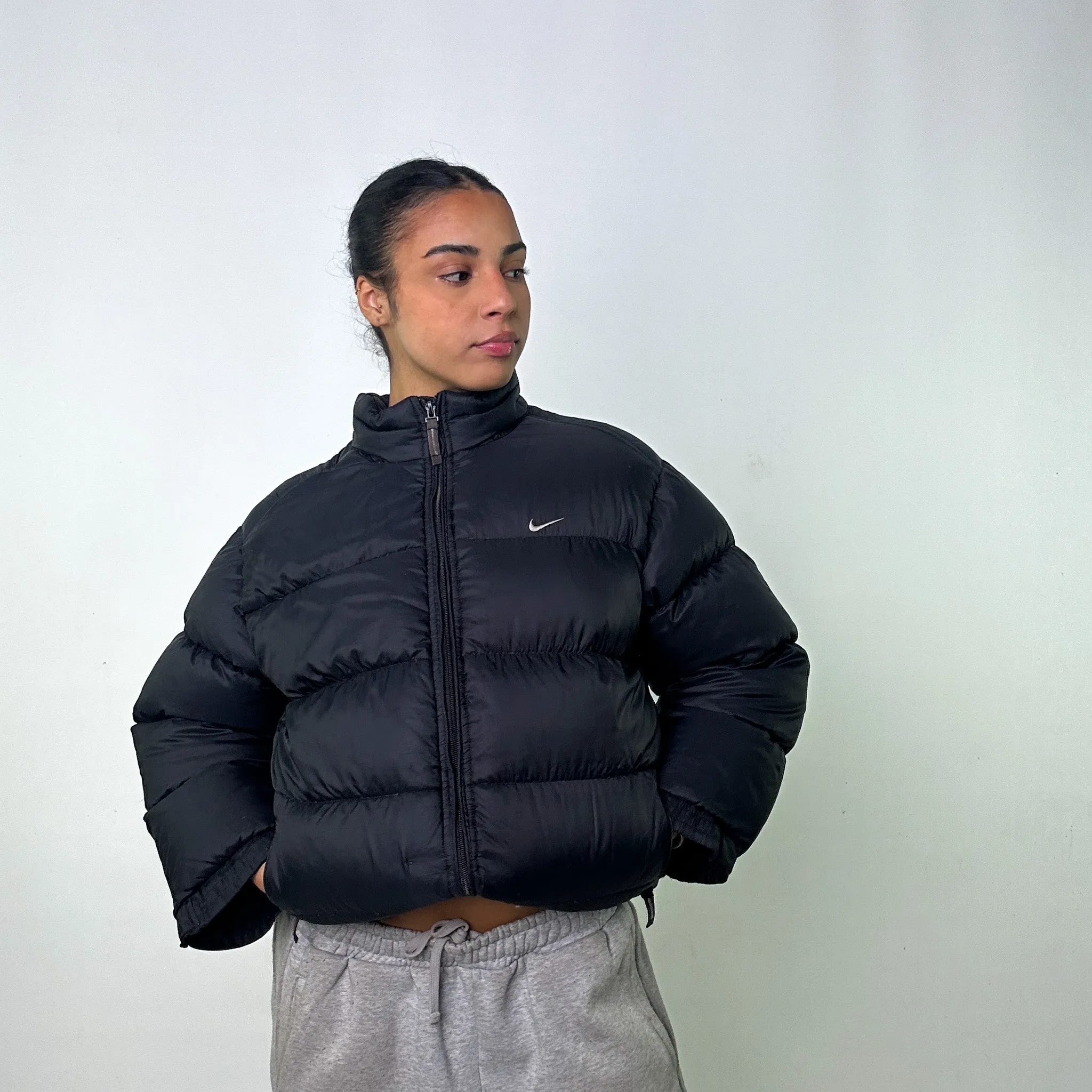 Black y2ks NIKE Puffer Jacket Coat (L)