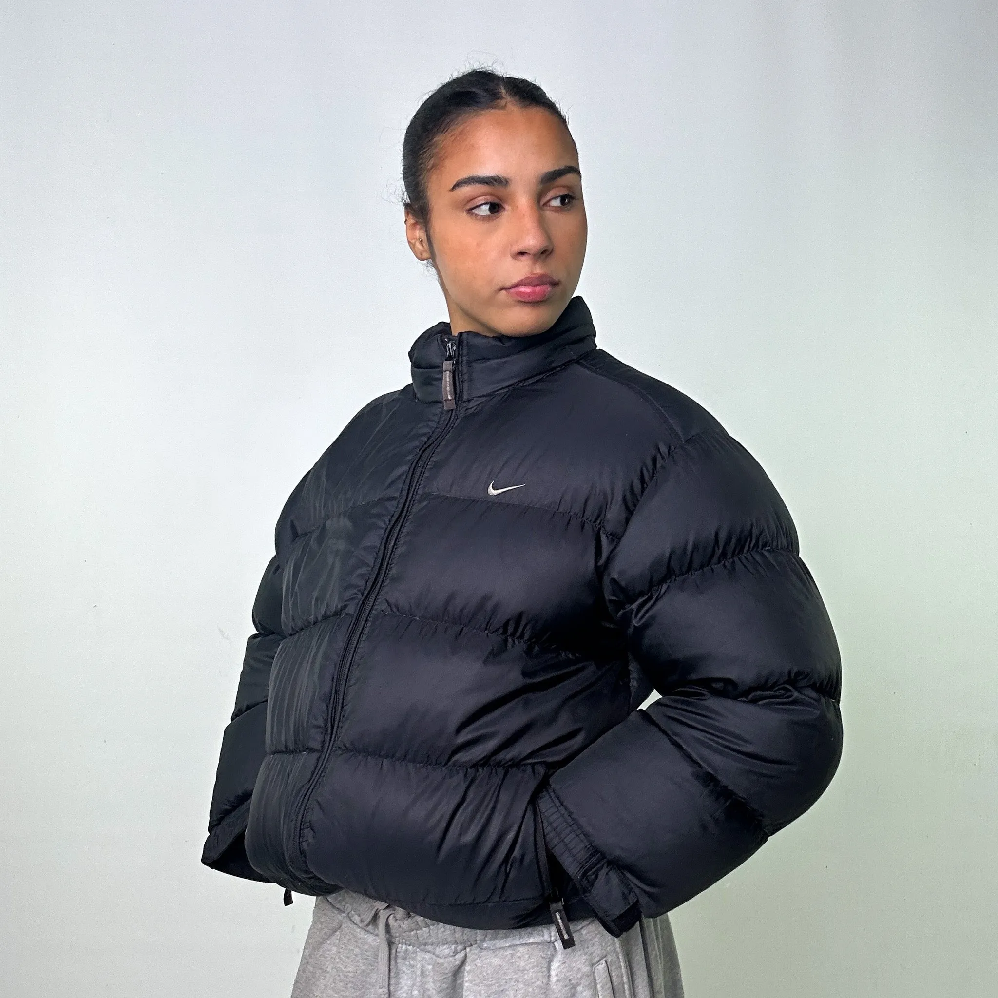 Black y2ks NIKE Puffer Jacket Coat (L)