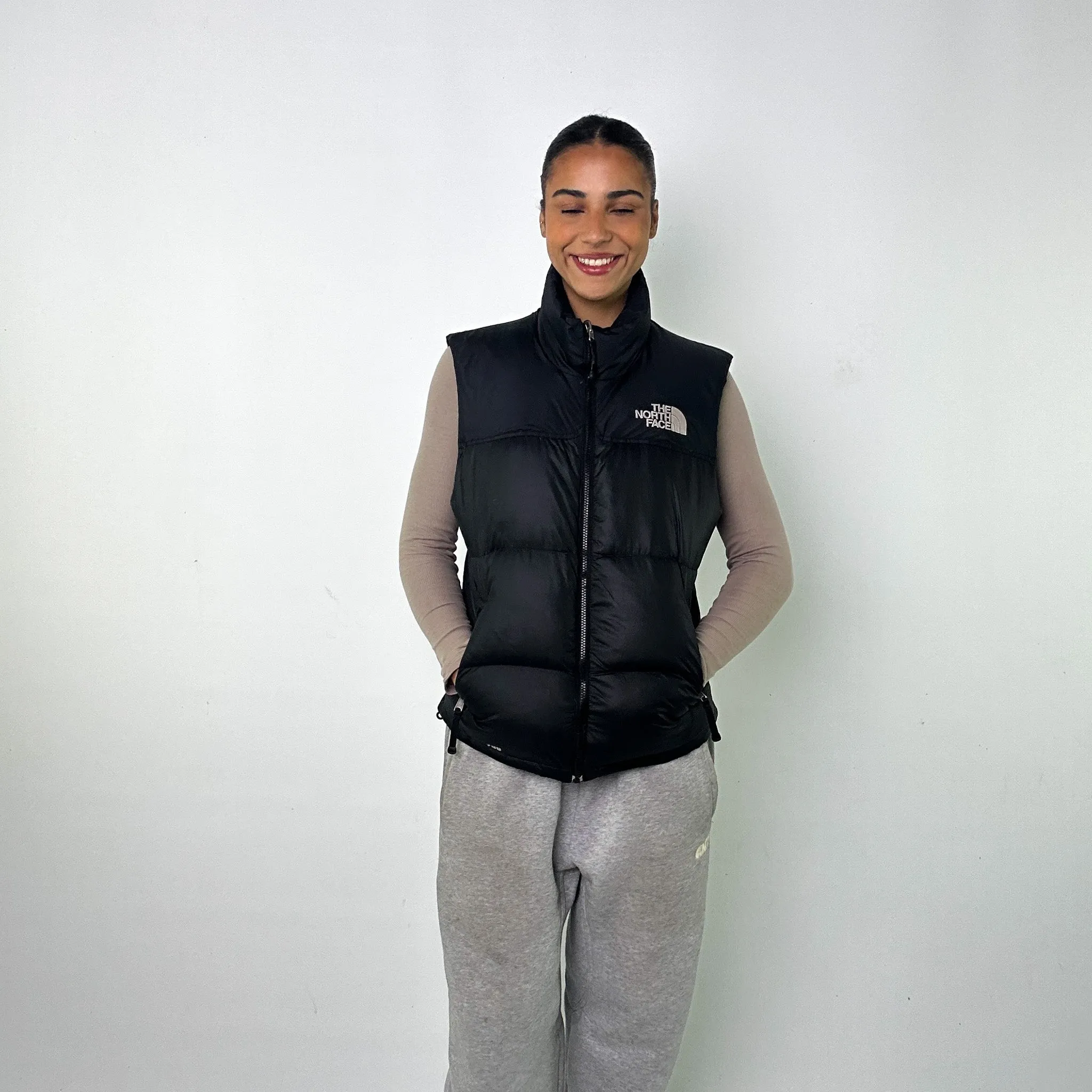 Black y2ks The North Face Nuptse 700 Series Puffer Jacket Coat Gilet (S)