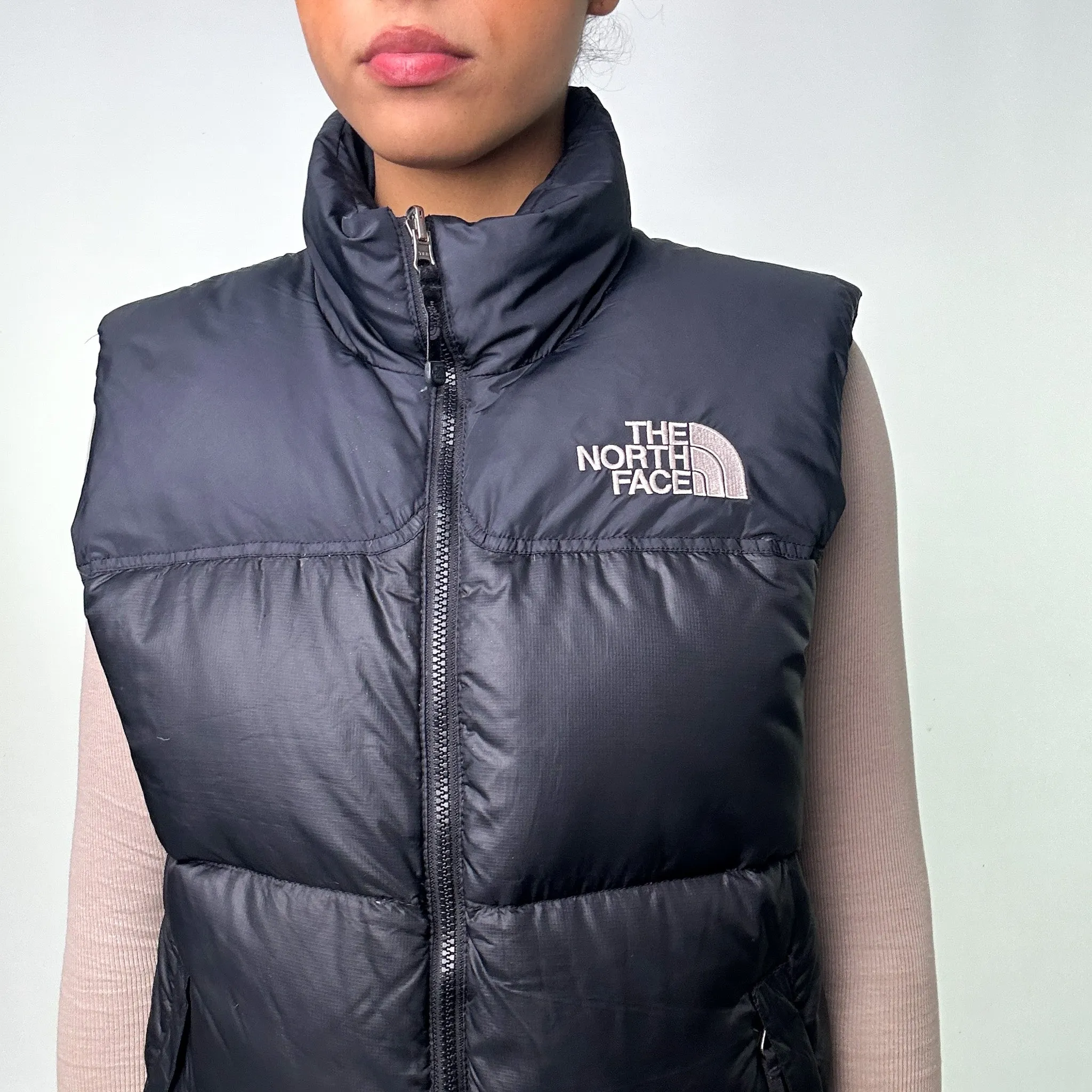 Black y2ks The North Face Nuptse 700 Series Puffer Jacket Coat Gilet (S)